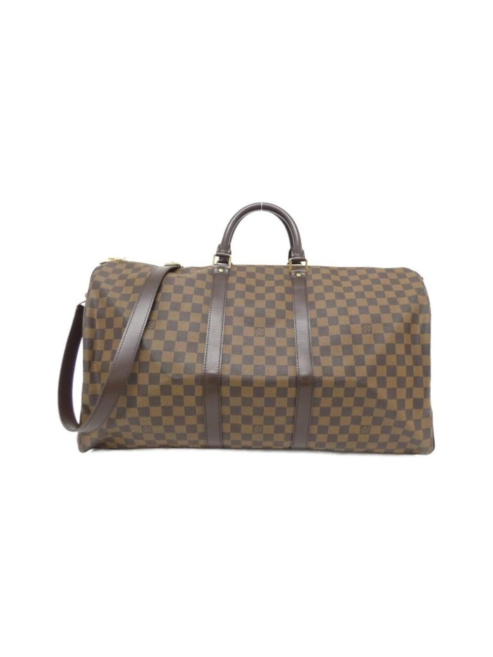 Louis Vuitton Damier Keepall Bandouliere 55 Boston Bag
